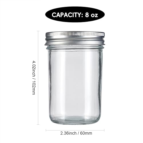 Miniatura 9 de SKOCHE Tarros Mason de 16 onzas con tapas herméticas y bandas, tarros de tamaño de pinta ideales para enlatar, miel, fermentación, decapado,