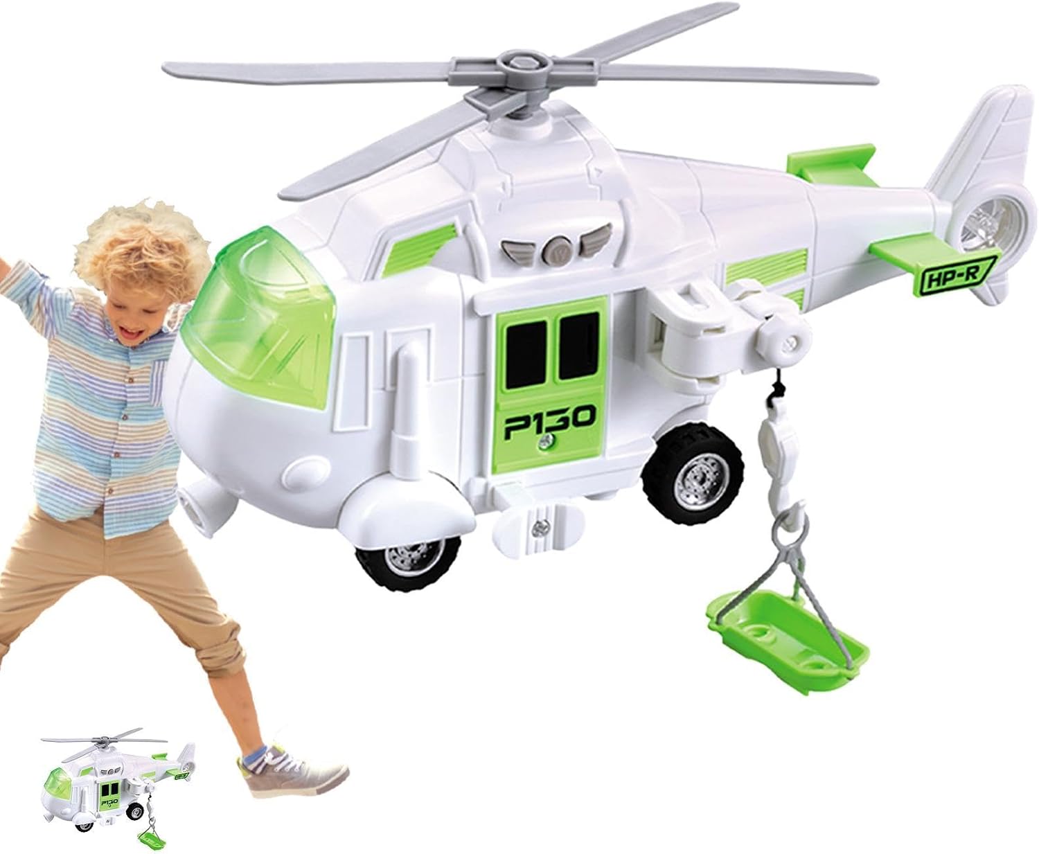 Helicopter Toy with Lights and Sound Movable Propellers, Fully Functional