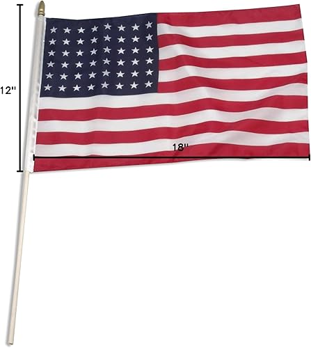 Miniatura 2 de US Flag Store Bandera USA 48 Star Stick, 12 x 18 pulgadas