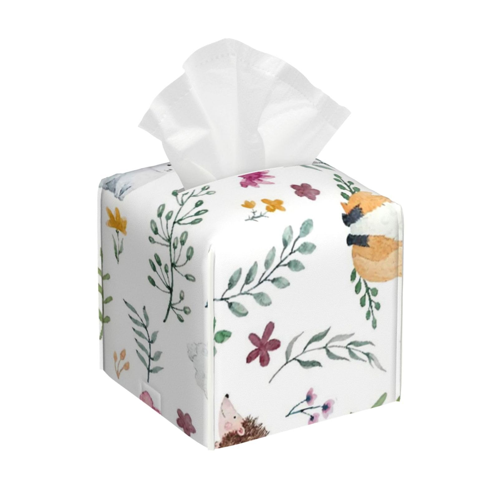 Children's Wallpaper with Animals, Dwellers PVC Cube Tissue Pack for Home Office Bathroom Use