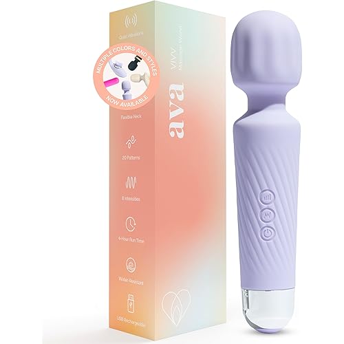 Ava Vibrator for Women – 4 Hour Battery Life | Water Resistant Body Safe Silicone | Clitoral Vibrators Sex Toy with 20 Patterns & 8 Speeds – Clit Stimulator Adult Sex Toys – Discreet Gift