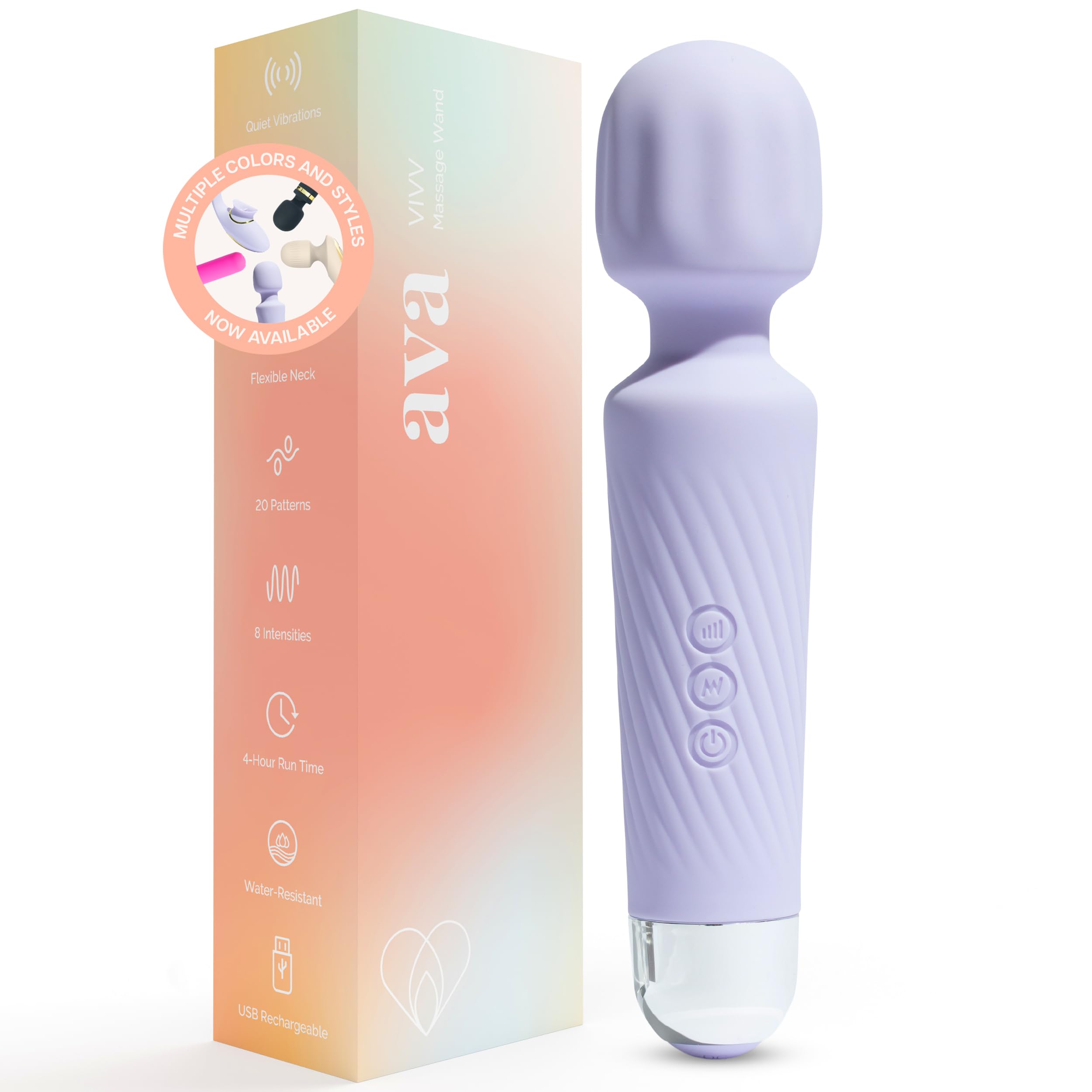 ava vibrator for women  4 hour battery life  water resistant body safe silicone  clitoral vibrators sex toy with 20 patterns amp 8 speeds  clit stimulator adult sex toys  discreet gift