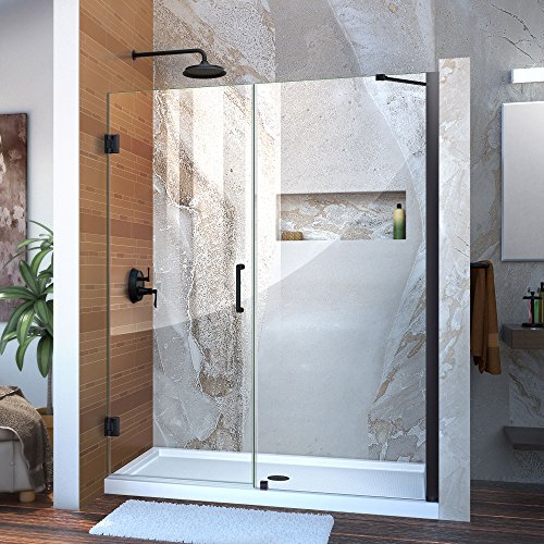 DreamLine Unidoor 57-58 in. W x 72 in. H Frameless Hinged