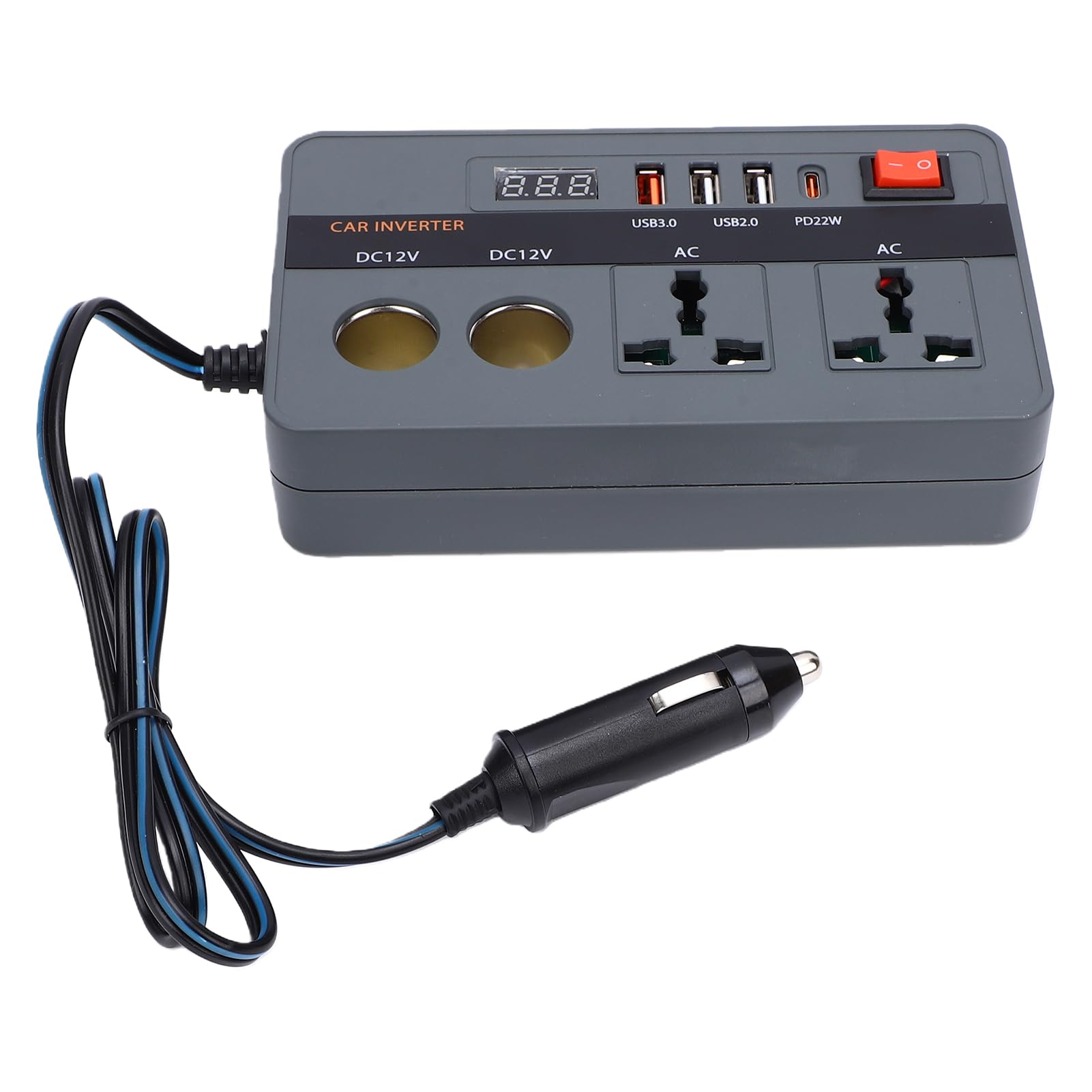 Aramox 300W Invertitore di Corrente per Auto, 12V/24V a AC (BLACK)