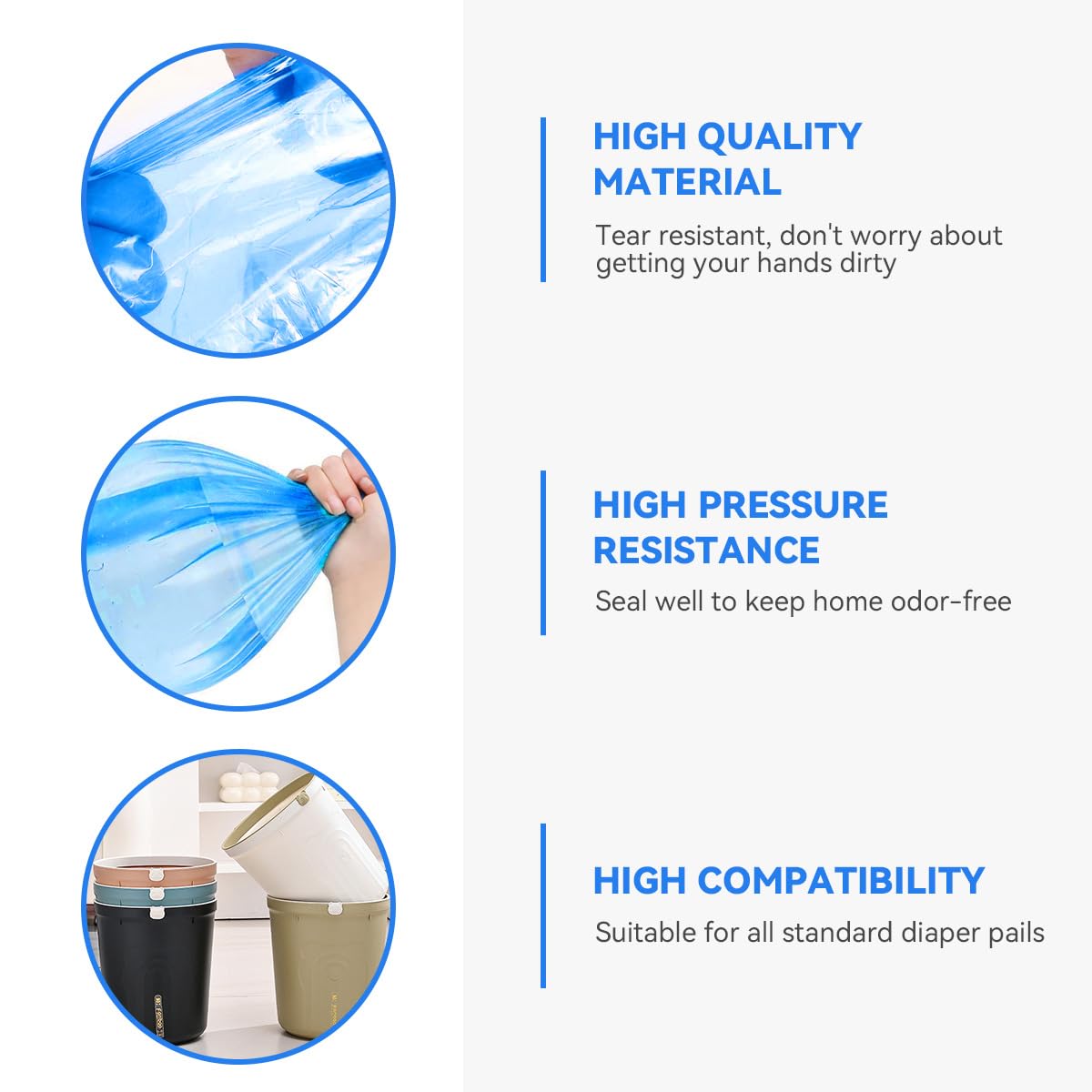 12 scatole di ricarica per pannolini, 4,5 m, con pellicola di ricarica, resistenti agli odori, spesse, compatibili con Tommee Tippee, Angelcare, LitterLocker, germoglio