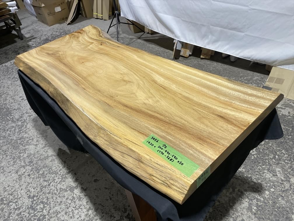 Amazon.co.jp: 楠 一枚板無垢材 1430x500-490-590x50mm ダイニング  