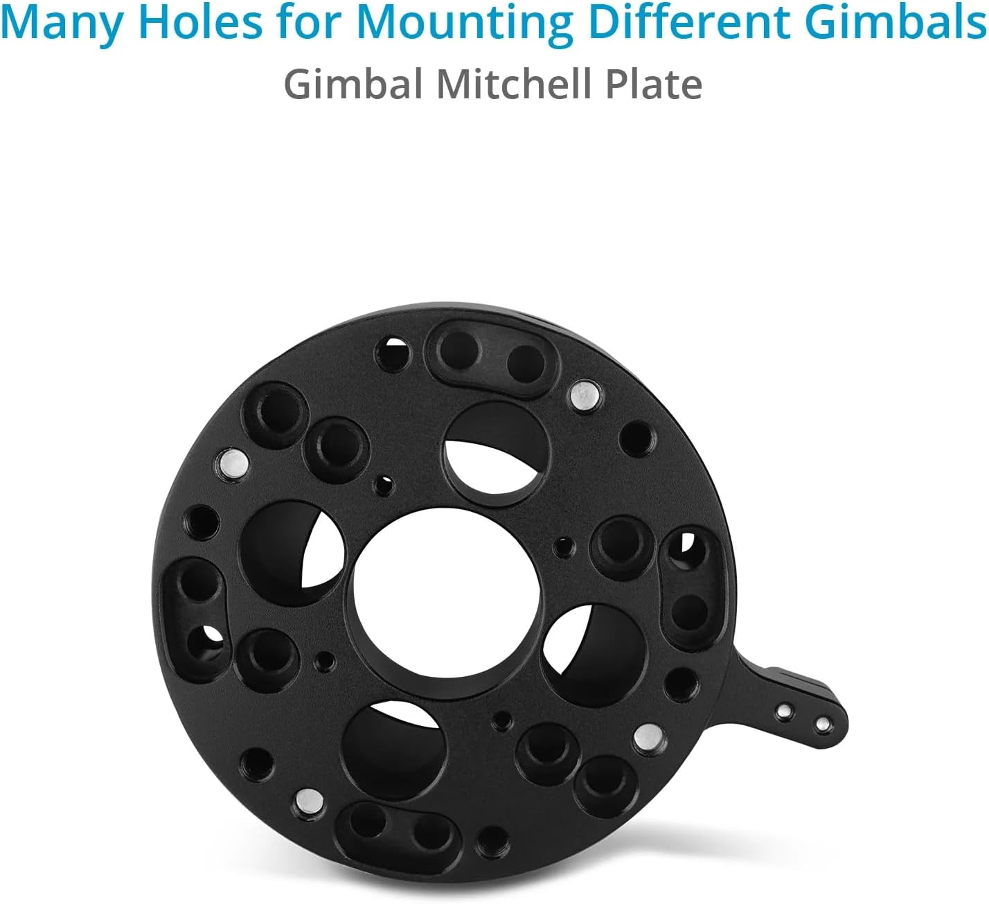 PROAIM Gimbal Mitchell Plate with Castle Nut & Lock for Most Gimbal Mount Adapters. Multiple Hole Patterns for Various Camera Gimbals (P-GMP-01)