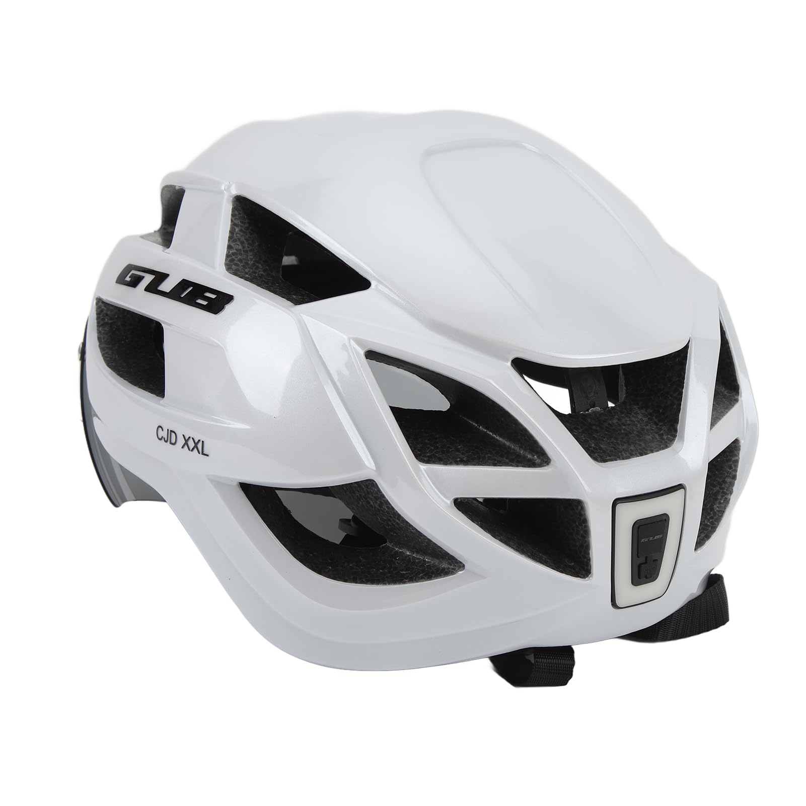 Casco de Bicicleta para Adultos, Gafas Magnéticas de Casco de Ciclismo Integrado para Hombres para Montar Al Aire Libre (Blanco)