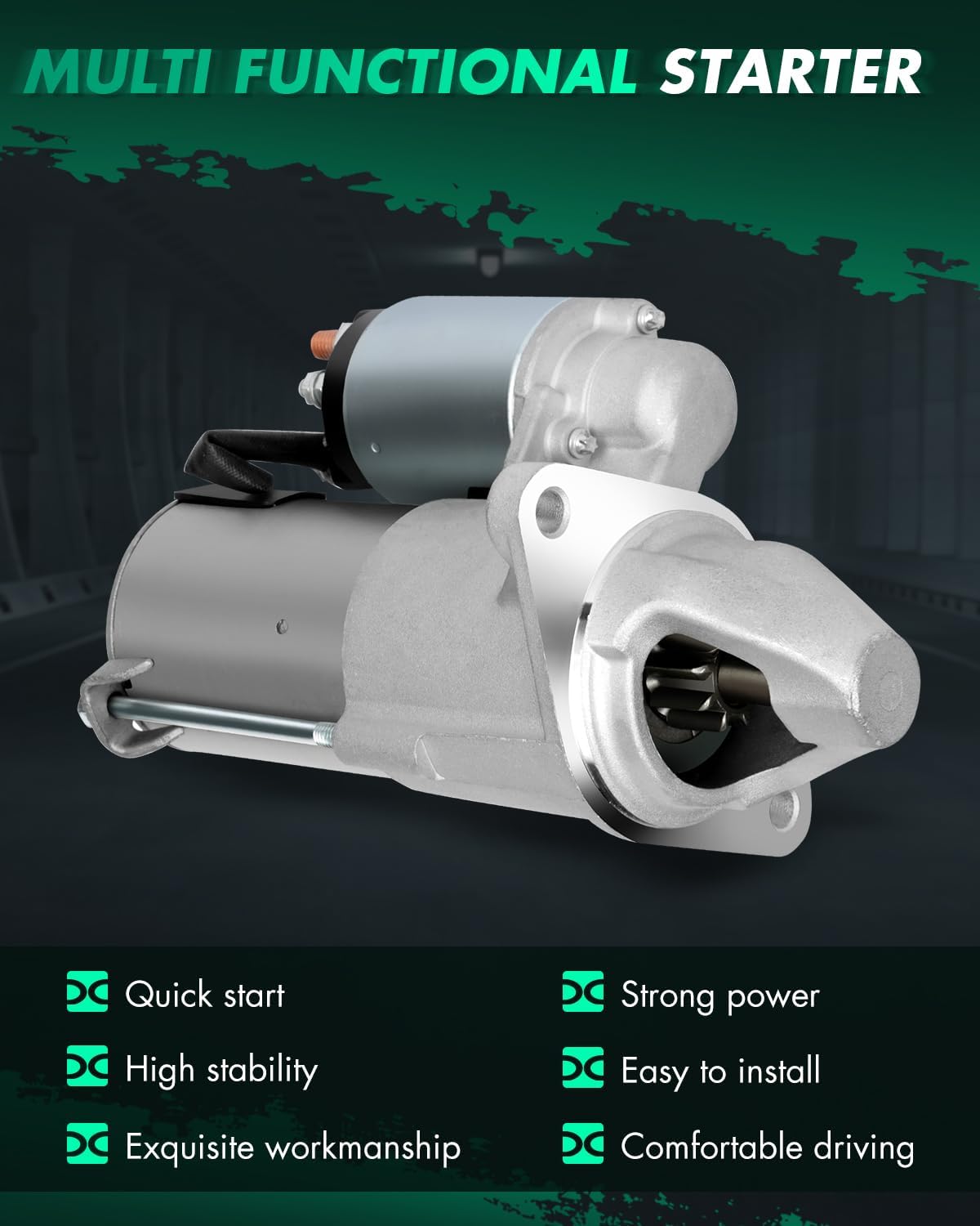 SCITOO Starter Motor fit for Chevrolet for Aveo 2004-2008,for Chevrolet for Aveo5 2006-2008 Replacement Starter SDR0350