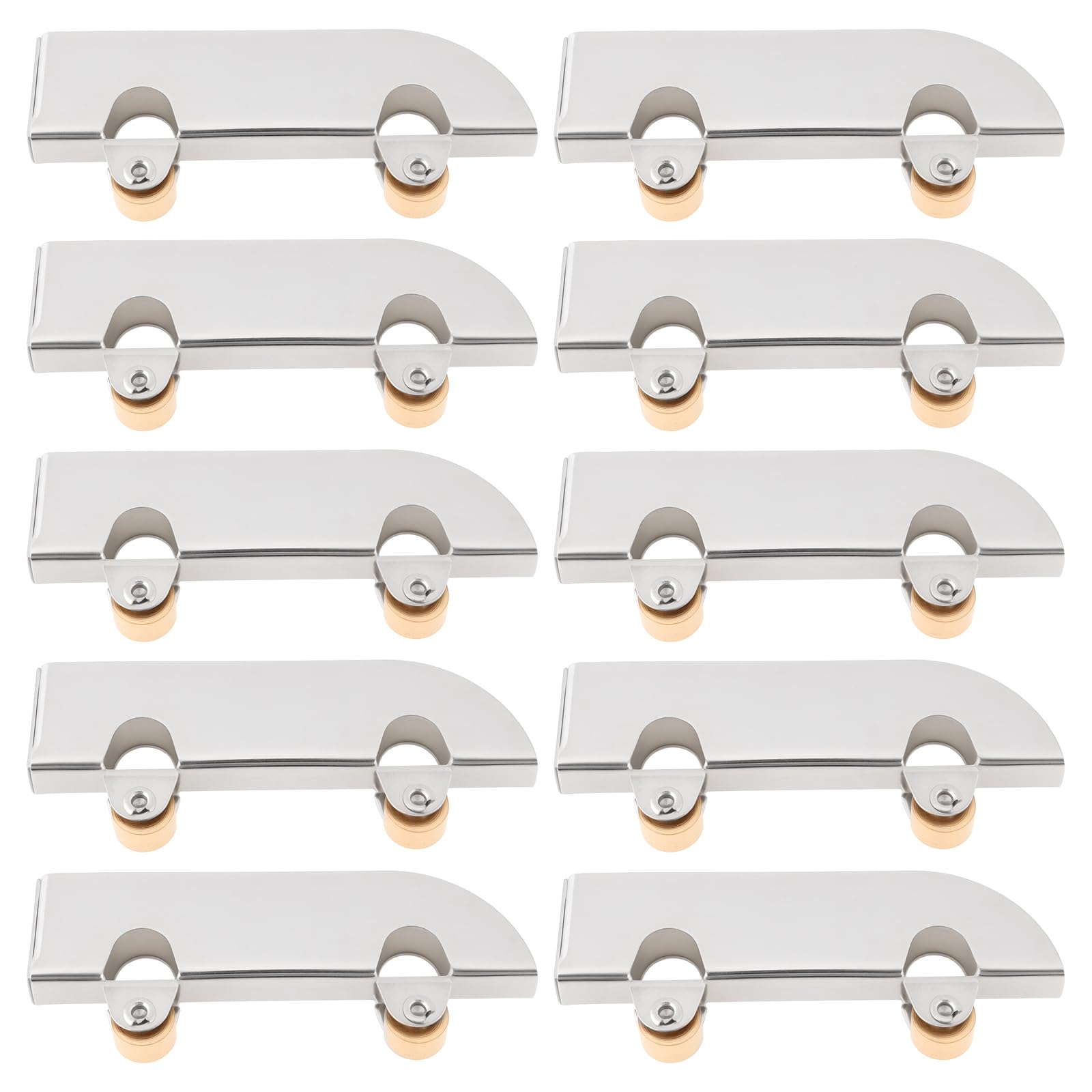 10x 5mm Stainless Steel Glass Sliding Door Rollers Track Pulleys with Copper Wheels for Smooth Sliding