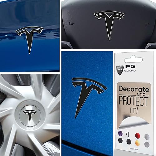 Miniatura 6 de IPG Compatible con calcomanías del modelo Y (juego de 8 logotipos) personaliza tu vehículo (negro)