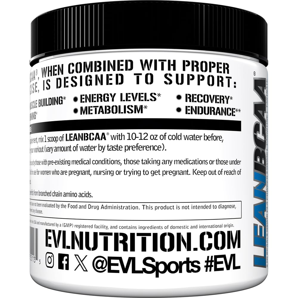 bcaa con l carnitina Amazon.com: Evlution Polvo de BCAA magro libre de estimulantes Nutrición BCAAs Aminoácidos en polvo con CLA Carnitina y 2:1:1 aminoácidos de cadena ramificada Apoya la recuperación muscular Quema de grasa y metabolismo -