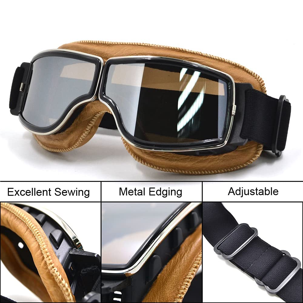 MotoCross Goggles Moto Bike Glasses Atv Otorcycle Casco Glasses Goggles Vintage Steampunk Goggles w/Borsa