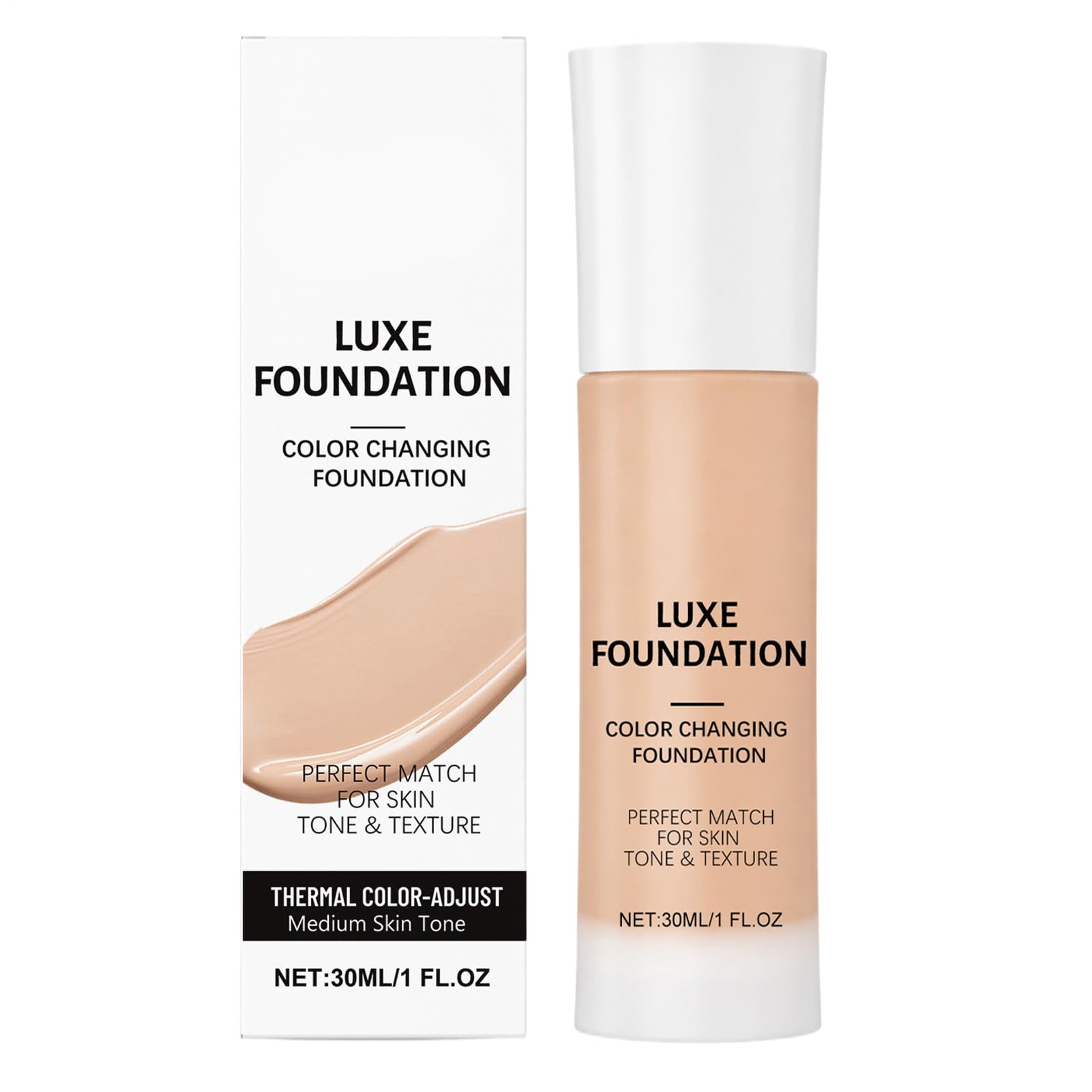 LUXE Base correctora de color inteligente, base que cambia de color, imprimadores faciales de 30 ml, para imperfecciones, belleza, espinillas de la piel, iluminador