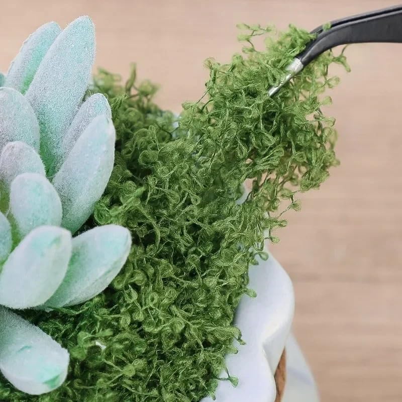 Césped de Musgo Verde Artificial Eterno, Mini Paisaje, Hierba Falsa, Manualidades DIY, habitación, jardín, Plantas, Decoraciones for macetas(500g)