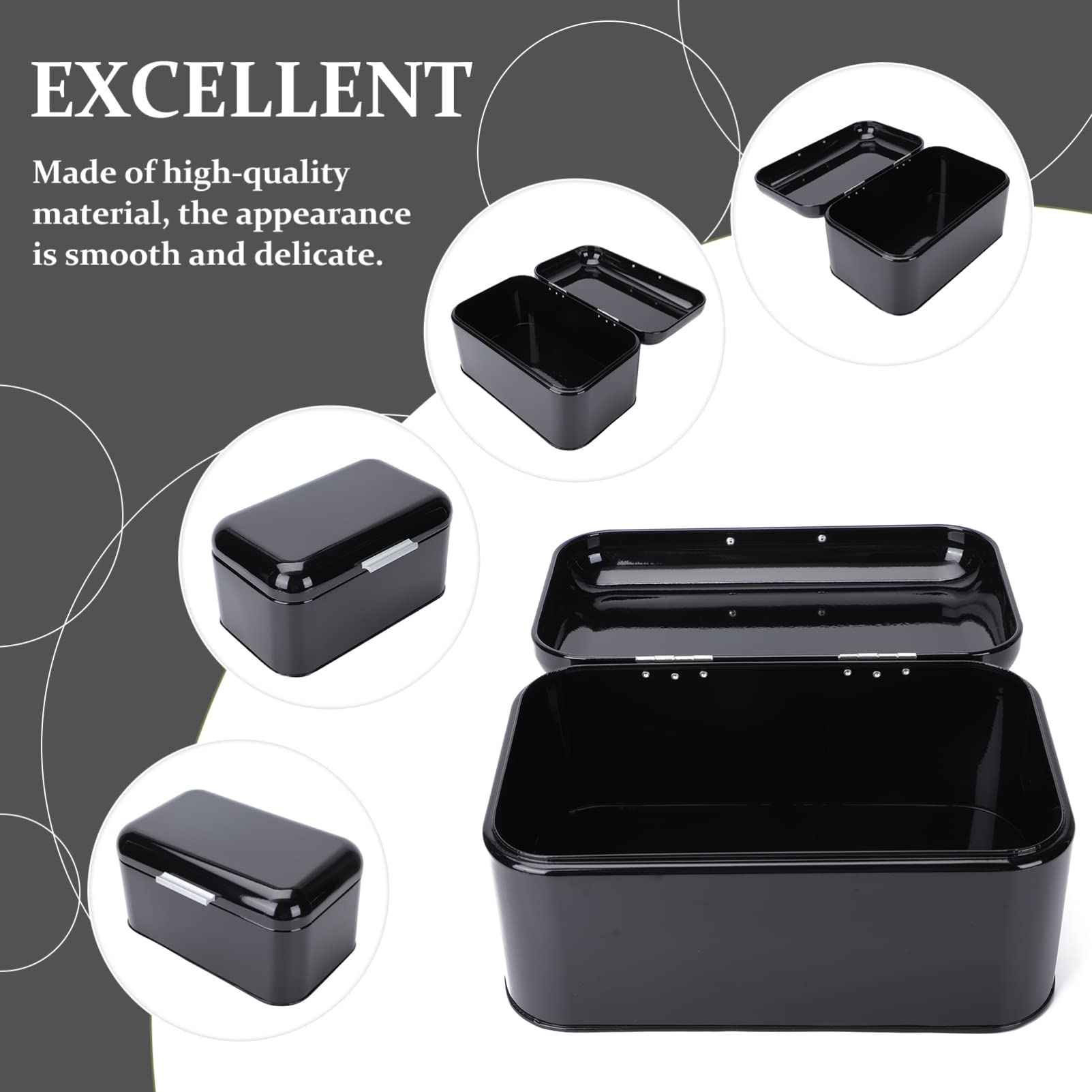 ABOOFAN Tarro De Almacenamiento Tipo Caja De Pan Metálica Para Cocina Organizador De Pan