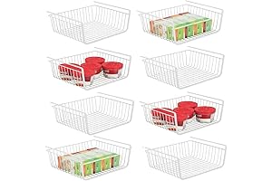 8-Pack Hanging Undershelf Basket - Kitchen & Storage Organizer