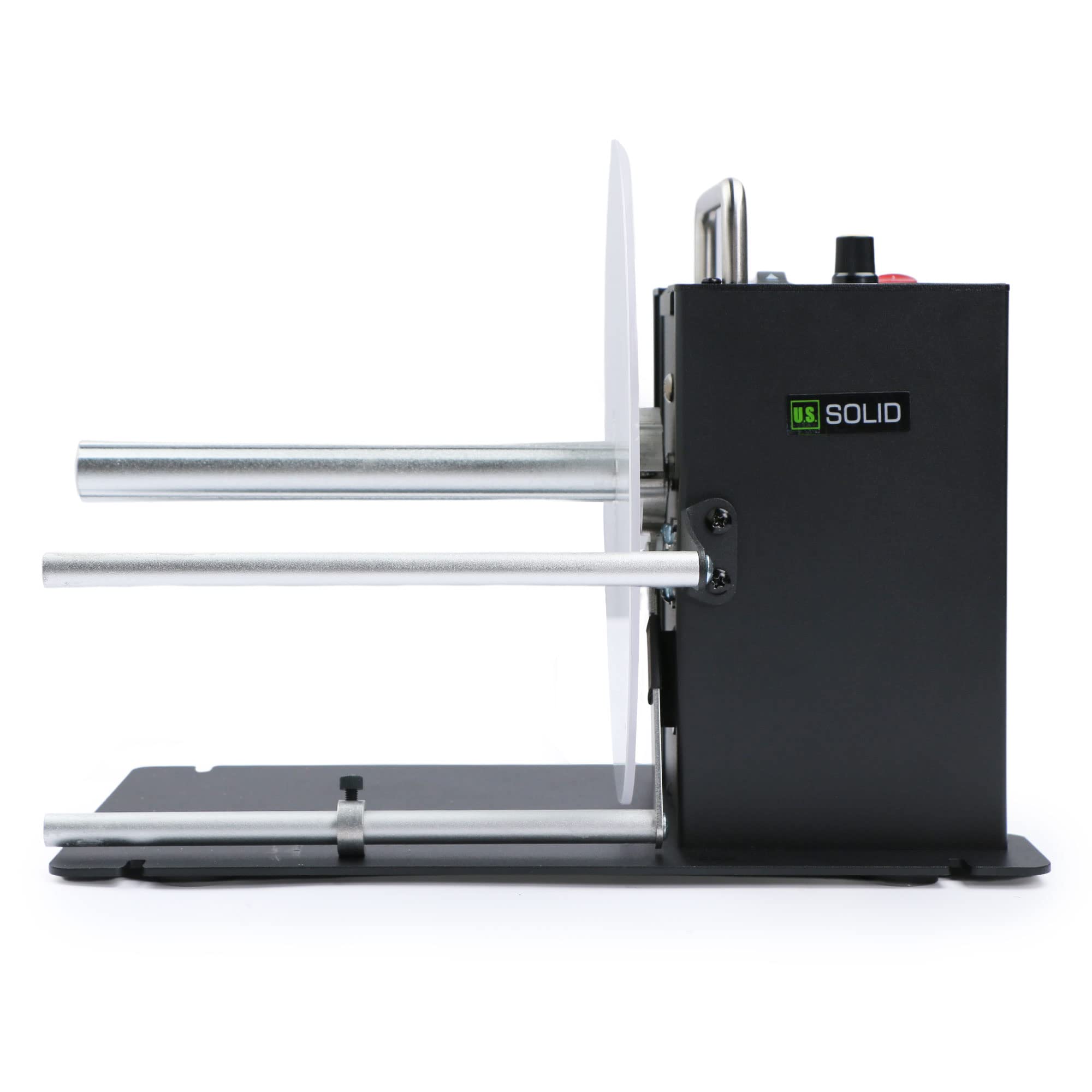 U.S. Solid Avvolgitore automatico etichette – Supporto 1"/1,5"/3", larghezza max 150 mm, riavvolgimento bidirezionale