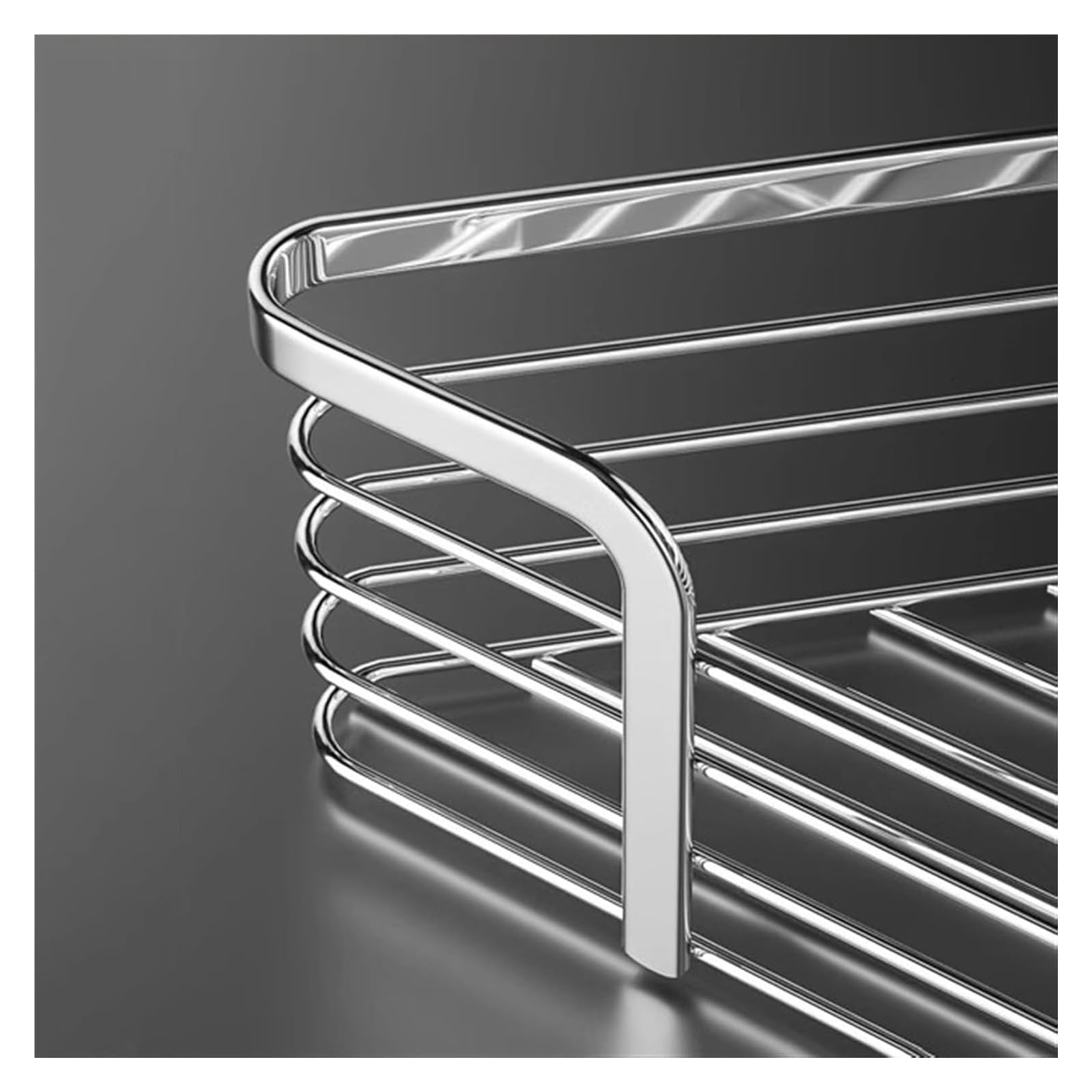 Estantes de Ducha, Estante de Pared for baño, Organizador de Ducha de Esquina de Acero Inoxidable sin taladros.