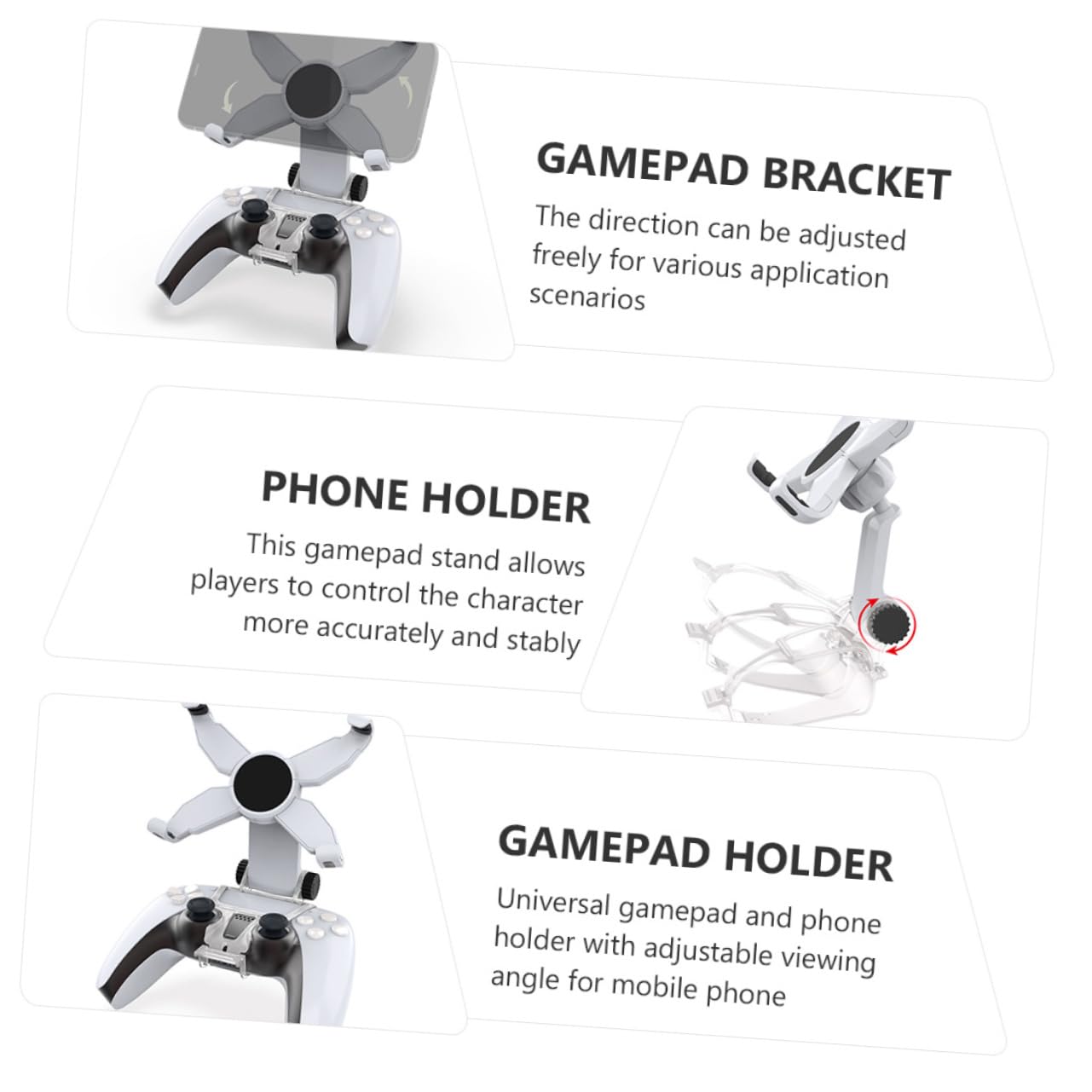 OSALADI 2stücke Wireless Gamepad Halterung Für Handys Ergonomisches Design Kompatibel Mit Tragbar Material Für Lange Gaming-sessions Mehr Komfort Beim Spielen