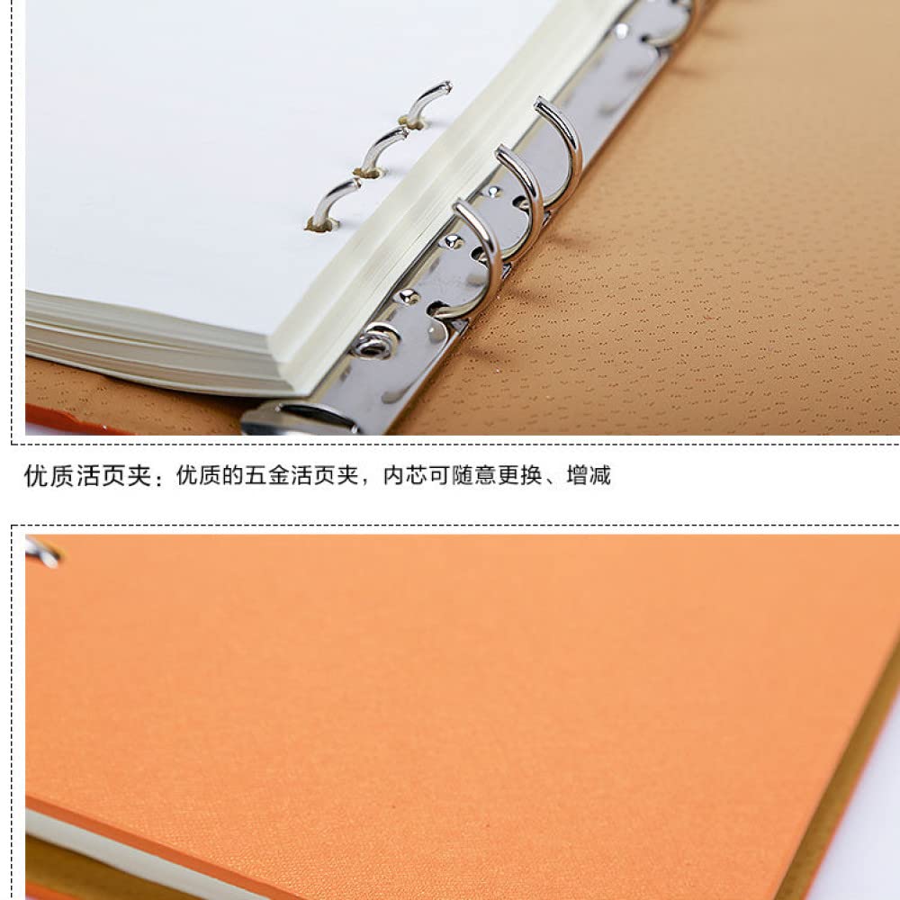 Notizbuch aus Kunstleder, A4, A6, B5, A5, Spiralblock, Planer, Hardcover, Büro, Geschäft, Notizblock, Planer, Binder, orange, A4-Größe 310 x 230 mm
