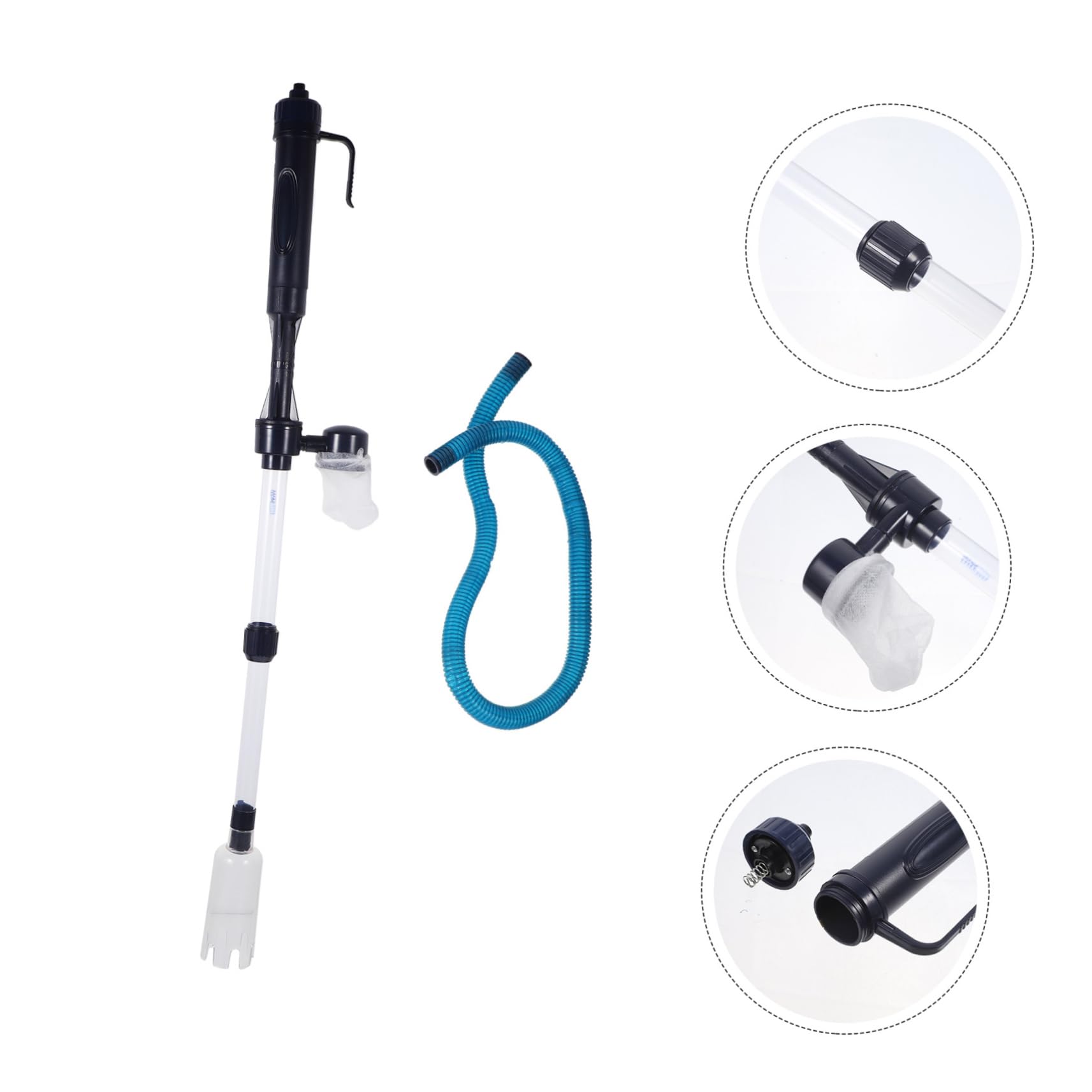 minkissy Limpiador eléctrico para acuarios, limpiador de grava, esponja de filtro de agua, 2 unidades