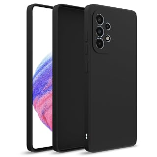 Pikkme Samsung Galaxy A53 5G Back Cover Soft Matte Liquid Silicone TPU | Camera Protection | Shockproof Slim Back Case for Samsung Galaxy A53 5G (Black)