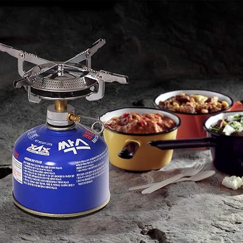 Miniatura 3 de CHENBO Estufa ligera para acampar al aire libre - Estufa de gas plegable para cocinar y mochilero