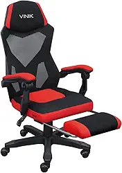 CADEIRA GAMER ROCKET PRETA COM VERMELHO – CGR10PVM – VINIK, Preta e Vermelha