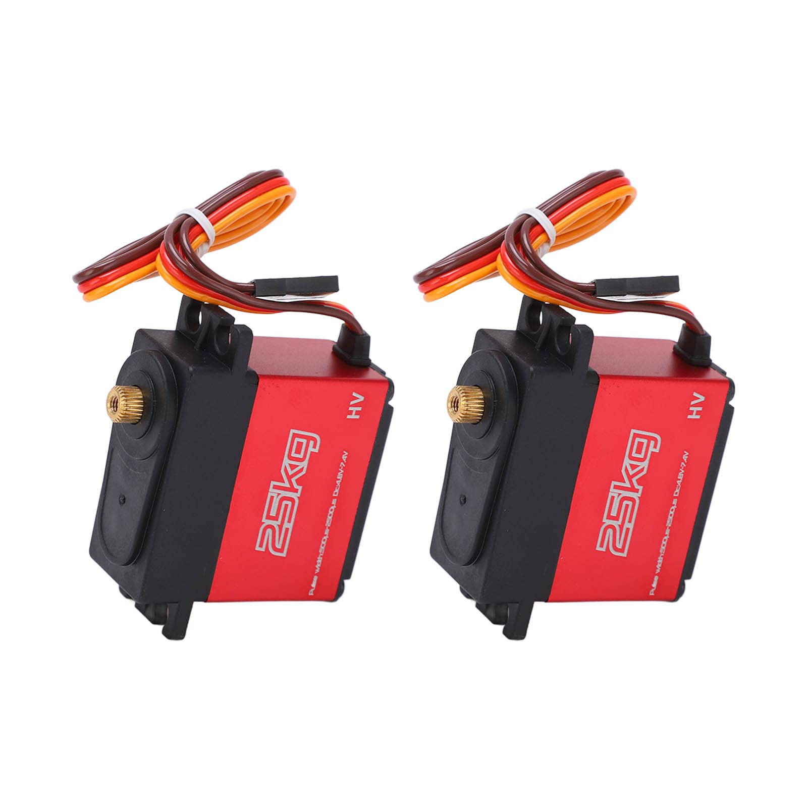Servo digital de 25 KG, engranaje de dirección totalmente metálico de alto par con brazo servo de 25T para coches RC 1:10