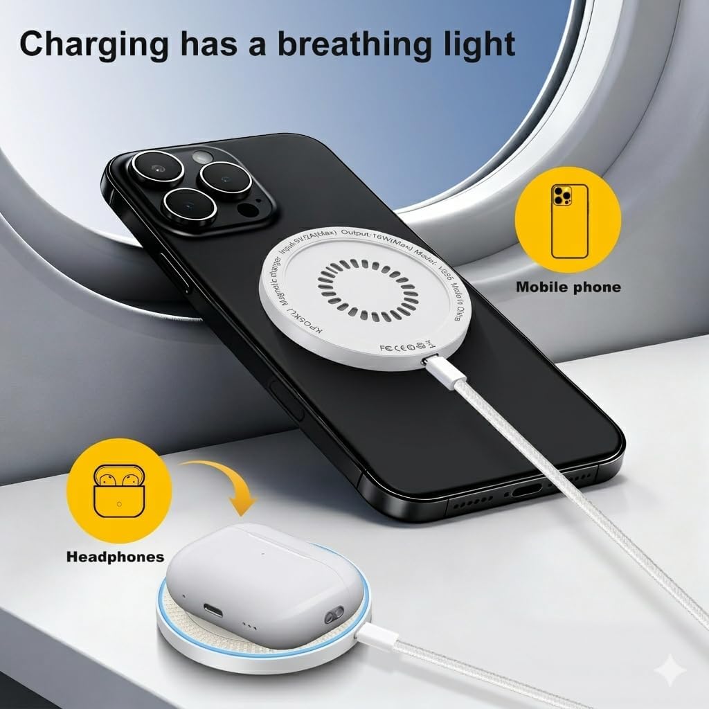 Magnetic Wireless Charging Pad Compatible with MagSafe 6.6Feet image 2