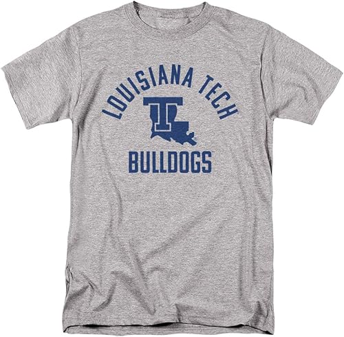 Louisiana Tech University Camiseta unisex con logotipo oficial de los Bulldogs de un color