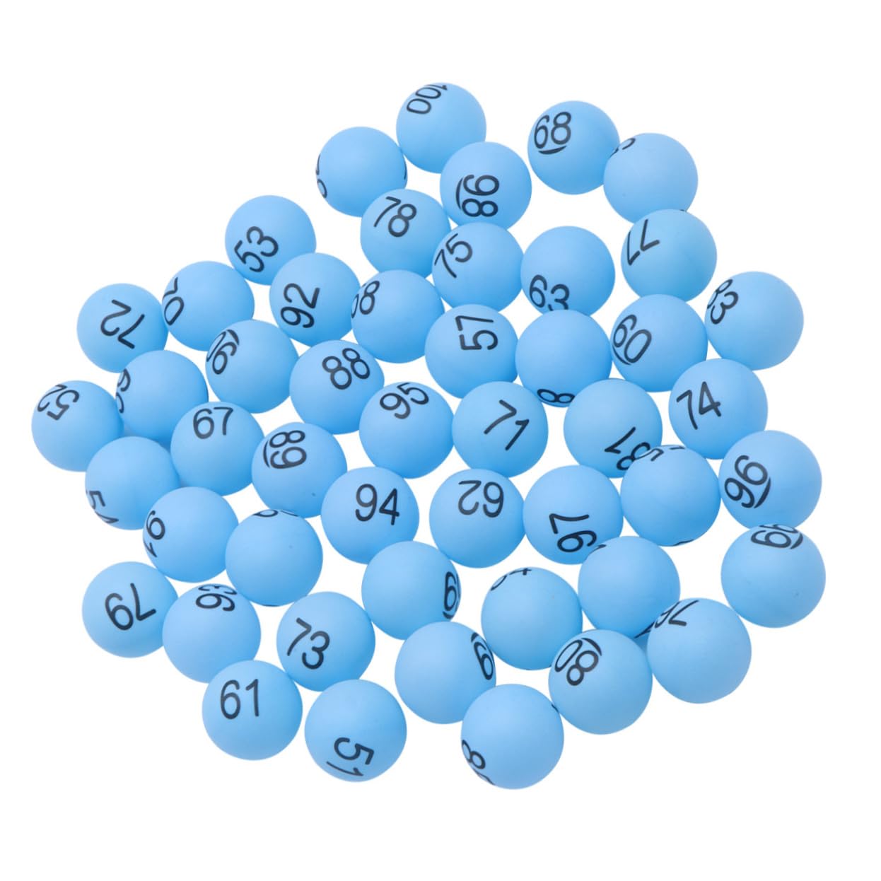 GALPADA 100Pcs Blue Printed Table Tennis Balls for Game Party Decoration Easy to Recognize Numbers for Pong Games Arts Crafts and Entertainment Activities