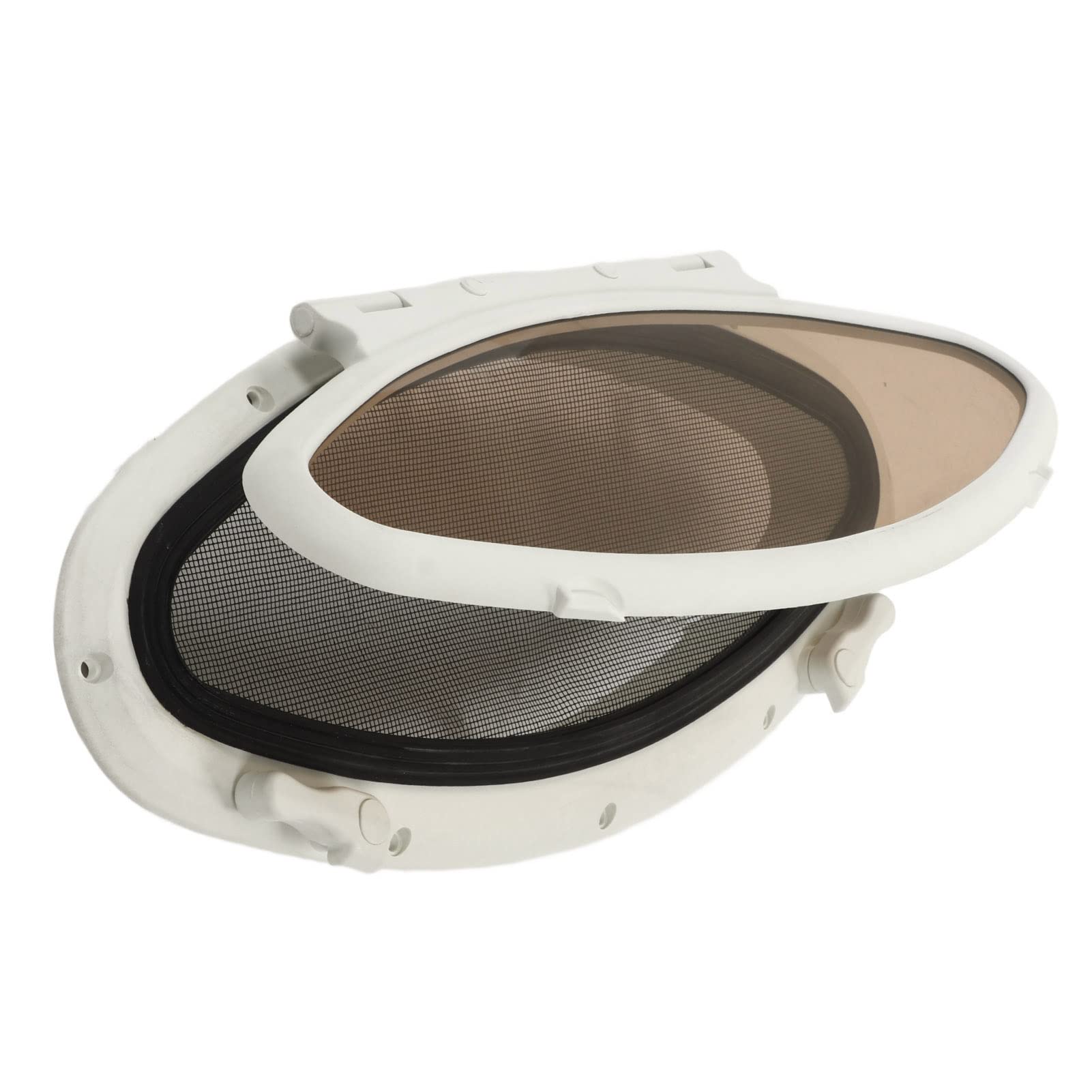 Ventana de portillo marino, apertura interna, resistente a los rayos UV, impermeable, forma ovalada, escotilla barco para yate