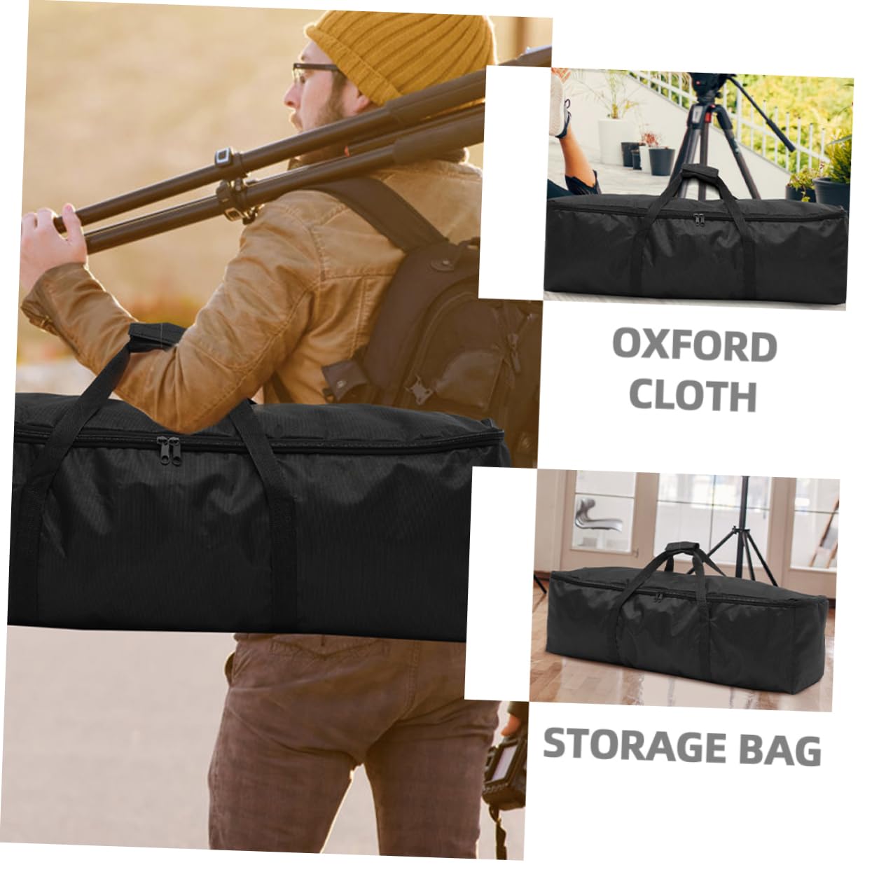 2pezzi Borsa Per Treppiede in Oxford Custodia Per Attrezzatura Fotografica Cerniera Borsa Da Campeggio Per Trasporto Stoccaggio Di Attrezzatura