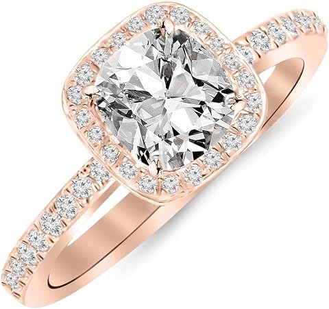 Brilliant Earth Petite Cushion Halo Diamond Engagement Ring