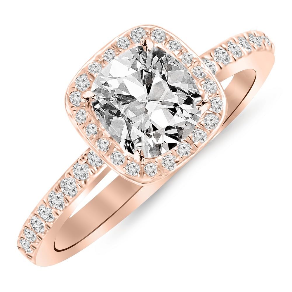 Brilliant Earth Petite Cushion Halo Diamond Engagement Ring