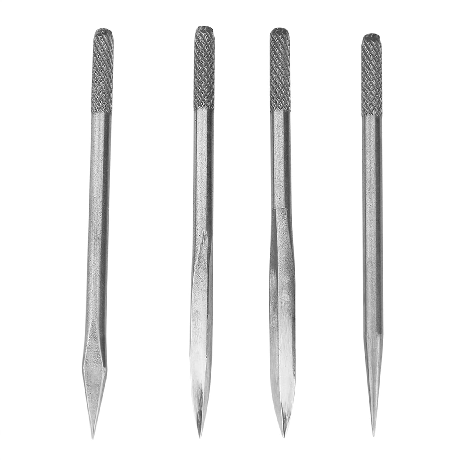 Lezna de Costura para Cuero con 4 Cabezales, Herramienta de Punteado y Perforación con Mango de Madera, para Principiantes y Artesanos en Manualidades de Marroquinería DIY