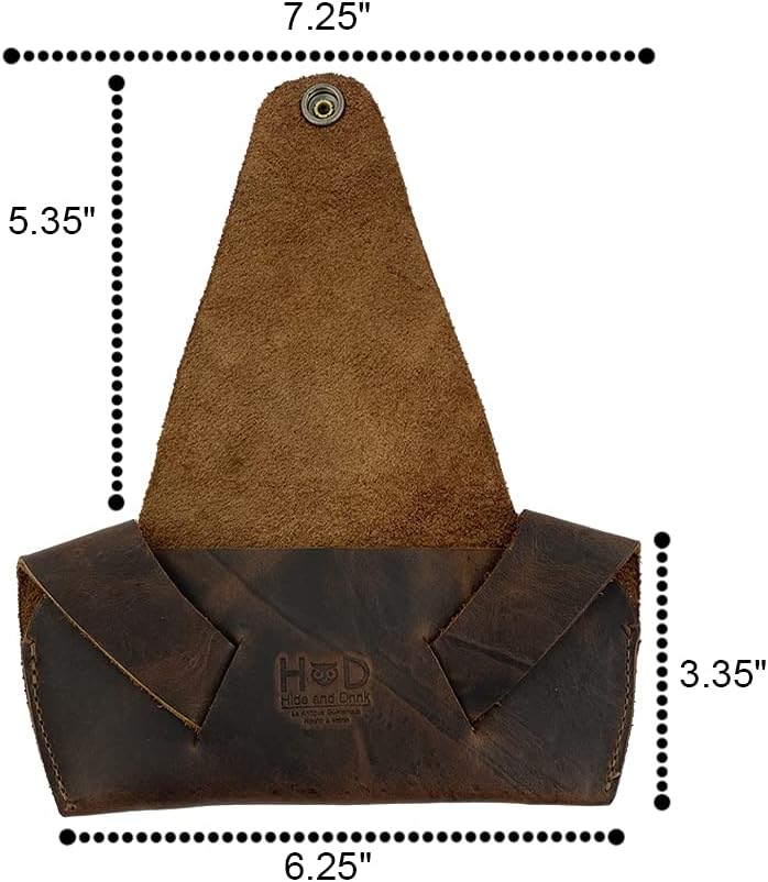 Hide & Drink, Foldable Sunglasses Case Handmade from Full Grain Leather - Eyeglasses Case