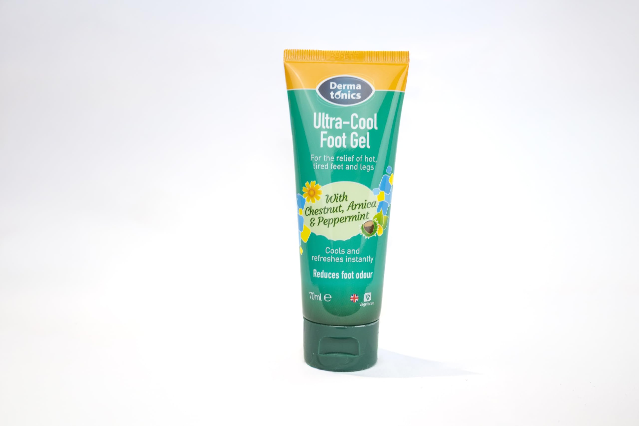 Ultra Cool Foot Gel | For the Relief of Hot, Tired & Heavy Feet & Legs | Suitable for Diabetics & Vegetarians | With Chestnut, Arnica, Peppermint & Manuka Honey | 70ml