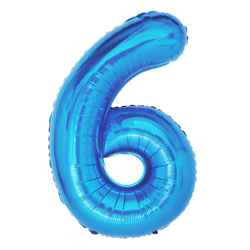 Foil Globo Número 5 Azul 40" (101cm), Inflable Helio o aire, Gigante Numeros 0-9, 10-19, 20-29, 30-100, Grande Globos Decoración para La Boda Aniversario y Cumpleaños Fiestas — view 401