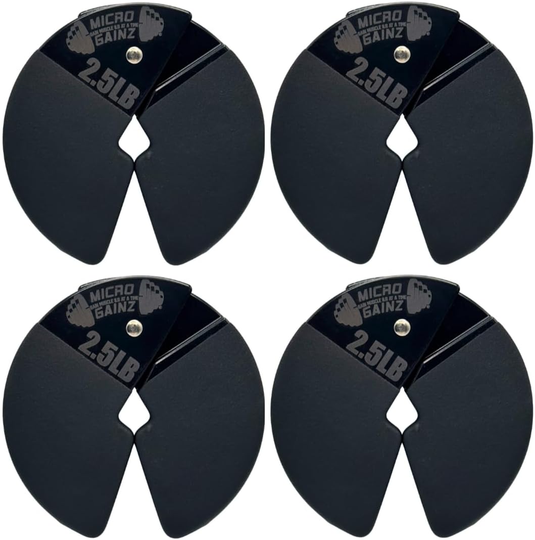 Micro Gainz Dumbbell Fractional 2.5 lb Weight Plate, Ideal for Micro Loading, (Choose Color) 4 Piece Fractional Weight Plates, Designed for Dumbbell Training, Made In USA