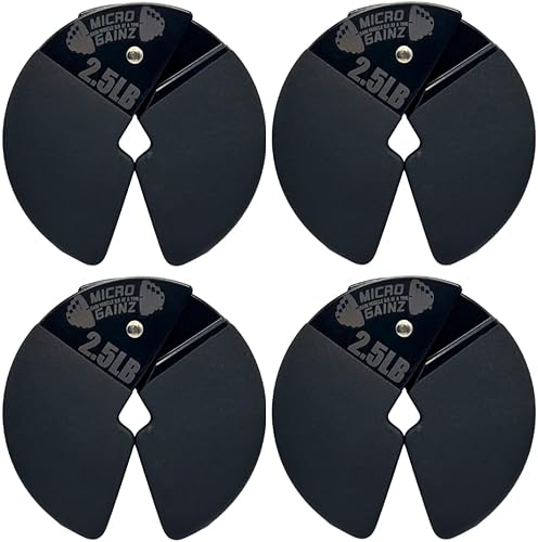 Micro Gainz - Mancuerna fraccionaria de 2.5 libras, ideal para micro carga, (elegir color) 4 placas de peso fraccionadas, diseñadas para