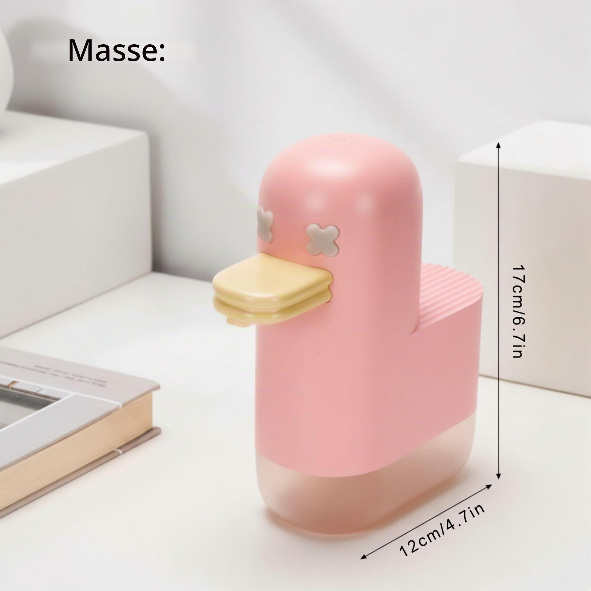 Sxhlseller Automatischer Schaumseifenspender, Berührungsloser Entenseifenspender in Niedlicher Entenform, Ideal für Badezimmer, Küche & Kinder