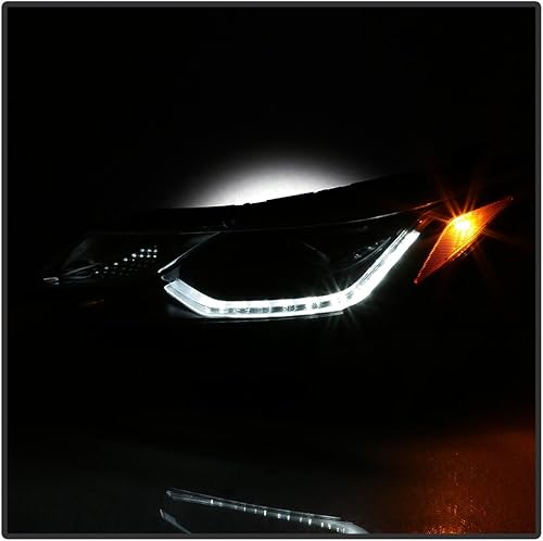 Miniatura 8 de ACANII - Para 2016-2018 Chevy Cruze Stock Proyector Estilo w/LED DRL Faro Faro Faro Cabeza Lámpara - Solo lado del conductor