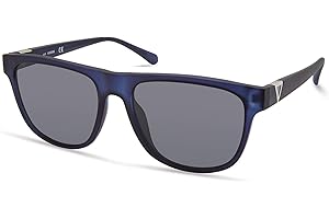 Guess Men's Rounded Bottom Square Sunglasses: Sleek and Sophisticated Sun Protection