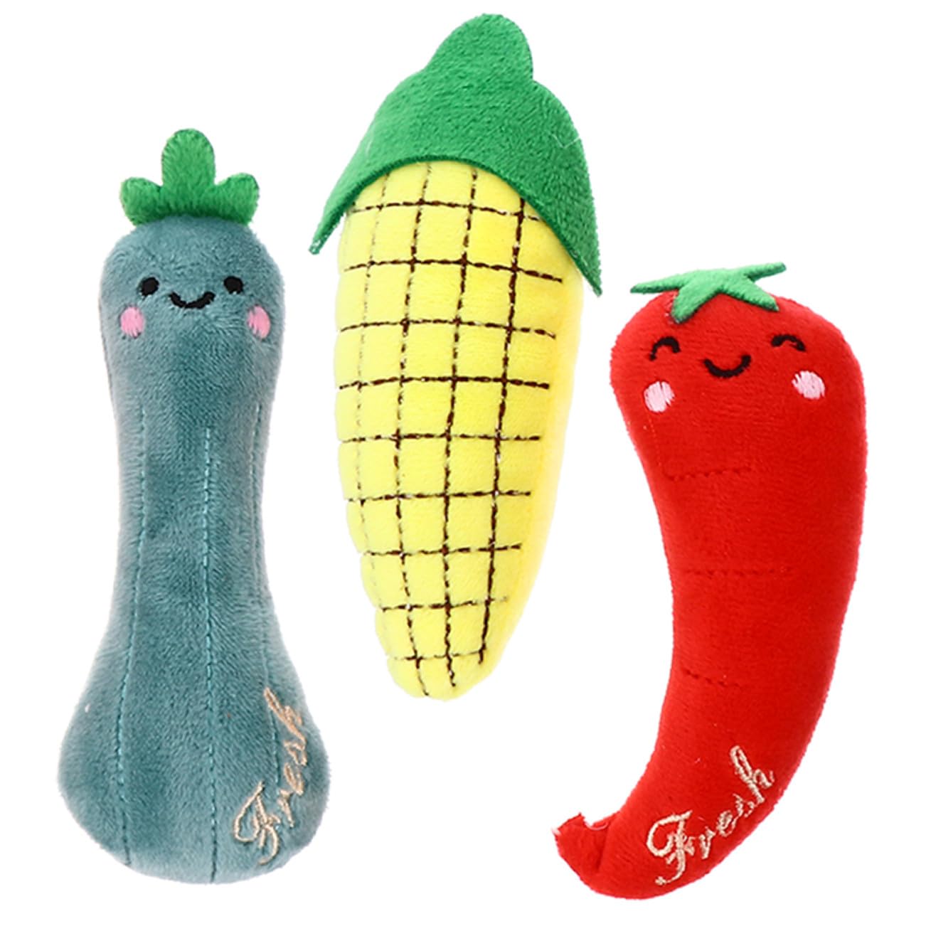 HANABASS 3pièces Jouet Herbe Chat pour Chat Peluche Anneau Dentition Jouet Masticable Herbe