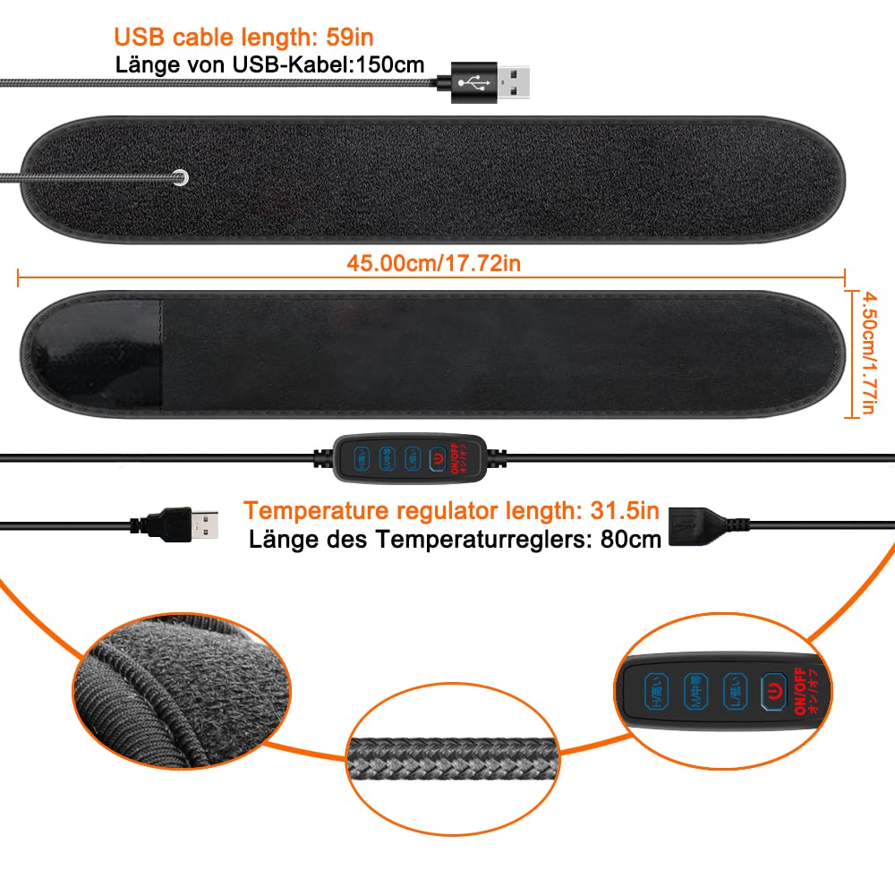 Chauffe-Lentille 450mm USB avec Bande de Régulation de Température à l'Abri du Gel pour Appareil Photo
