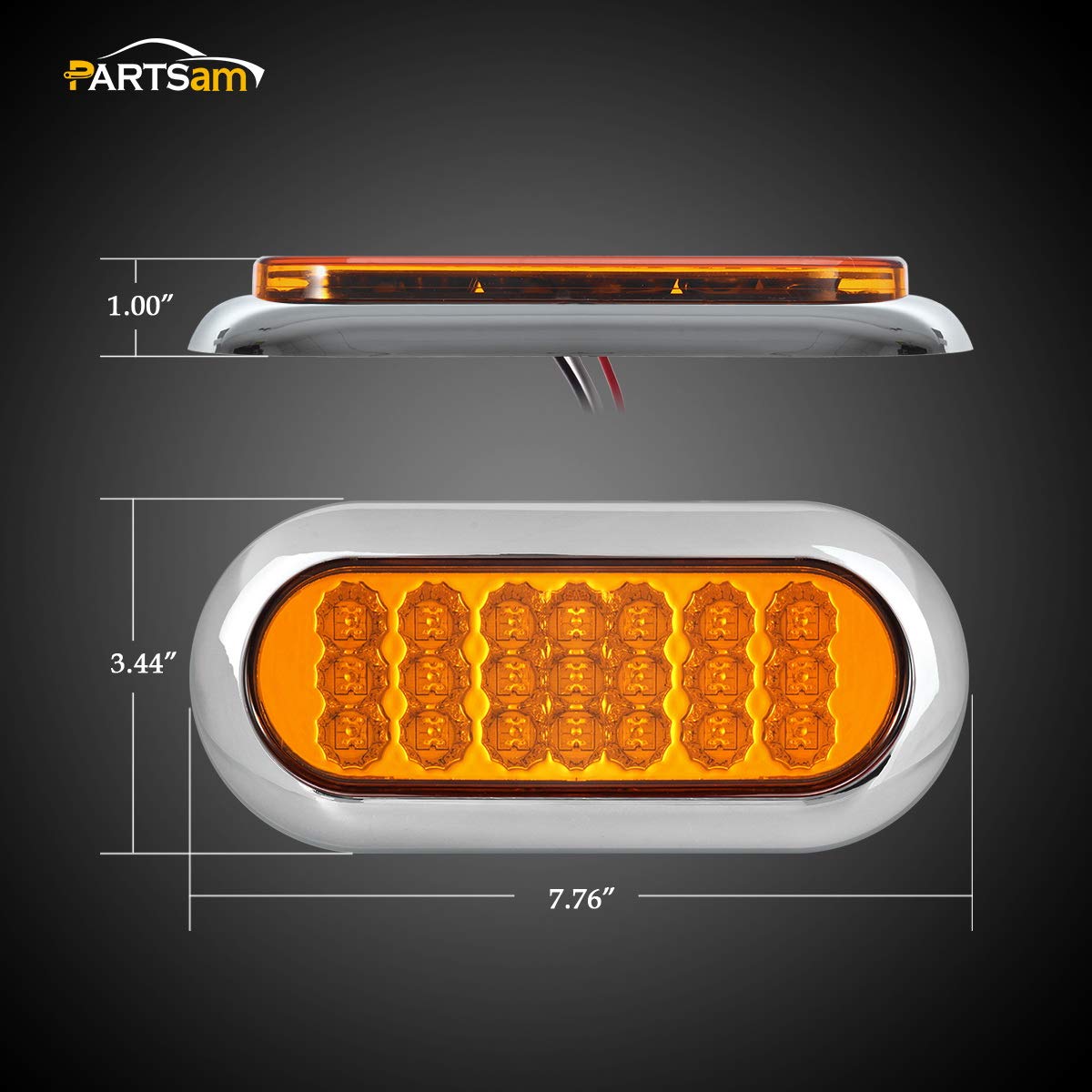6 x 12 V Orange Amber 3 LEDs Side Marker Lights Rubber Clips for Truck Dumper Caravan Motorhome Bus 6 x 12 V Orange Amber 3 LEDs Side Marker Lights Rubber Clips for Truck Dumper Caravan Motorhome Bus