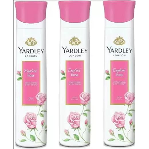 Yardley London pink english rose deo PACK OF 3 Deodorant Spr